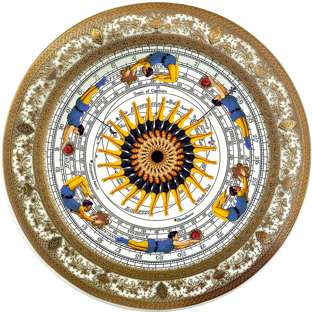 Lover's eye - good Zodiac - Fine China Plate - #0778